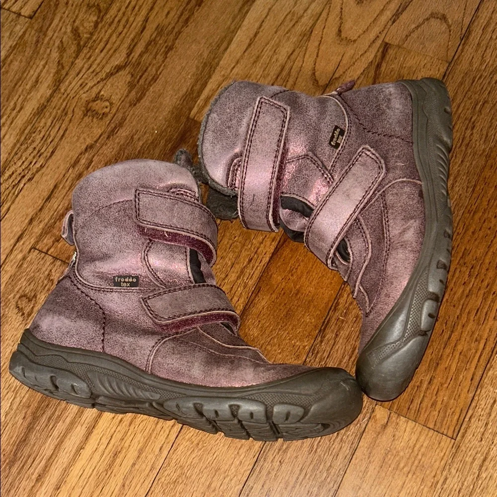 Froddo Kids Boots Tex Pink Gold Wool Zuru Tex Winter Barefoot size 34 or 2